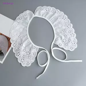 Woke Nữ Ngọt Ngào Bé Gái Đa Năng Chống Nắng Cổ Giả Khăn Choàng Rỗng Thêu Hoa Nhỏ Khăn Sò T