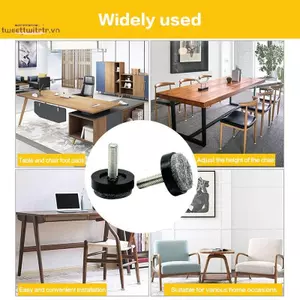 TRTR 4 / 8 Chiếc Nỉ Có Thể Điều Chỉnh Nội Thất Tròn Chân Vít Chống Trượt M6 M8 Bàn Ghế Tủ Cân Bằng Chân Miếng Lót VN