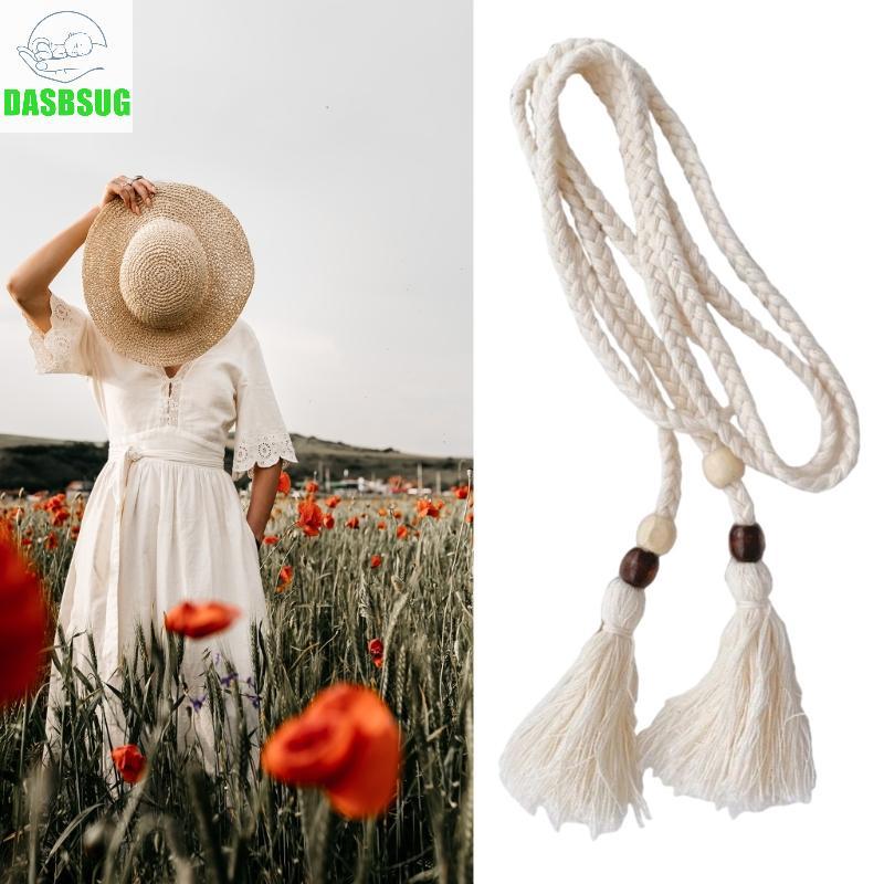 DASBSUG Thắt lưng bện đa năng Thắt lưng Dây Cotton cho nữ Nhiều dịp và trang phục