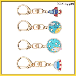 4 Các Loại Màu Hợp Kim Phi Hành Gia Hành Tinh Móc Khóa Treo Mặt Dây Để Trang Trí khxinggao
