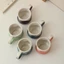 Lò Thay Đổi Cũ Cốc Cà Phê Bộ Đĩa Retro Gốm Cốc Trà Chiều Cappuccino Latte Cà Phê 80JP