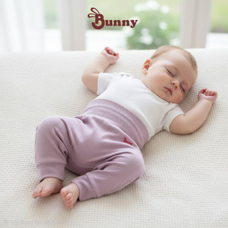 Combo 2 quần lưng cao Bunnybaby chất thun tăm lụa cho bé 0-12 tháng  Bubbybaby-GV