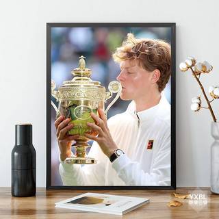 Poster vải không khung Jannik Sinner, Quà tặng nghệ thuật treo tường quần vợt để trang trí sân vận động