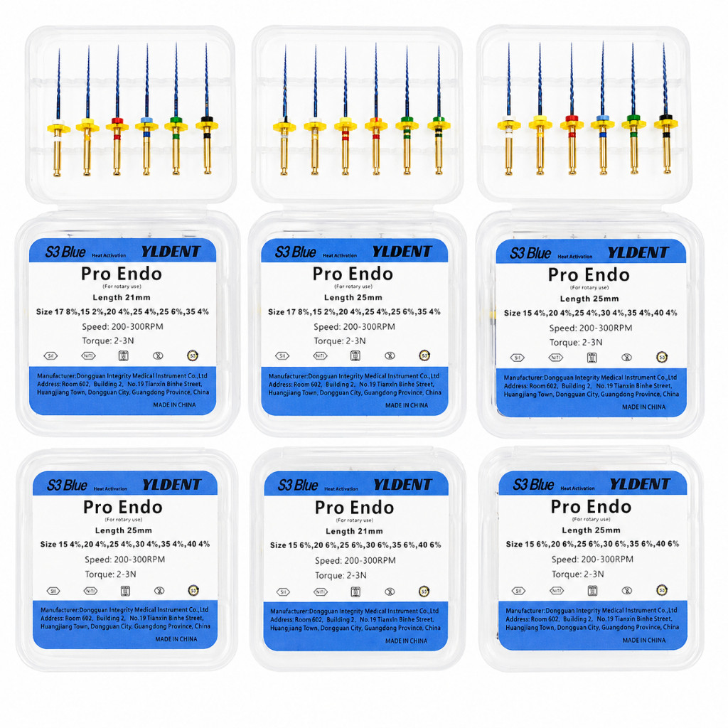 File máy nội nha YLDENT S3 Blue, Trâm máy dẻo kháng gãy - Trâm máy nội nha (Xuất VAT)