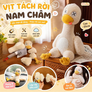 【BabyJoy】Búp bê vịt sang trọng từ tính có thể tháo rời,Mềm mại như nhung,giảm căng thẳng đa chức năng cho trẻ em