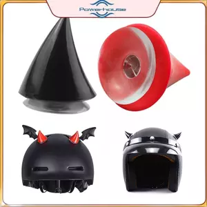 POWER 2 Chiếc Mũ Bảo Hiểm Xe Máy Góc Dễ Thương Cao Su Sừng Trang Trí Motocross Full Face Off Road Mũ Bảo Hiểm Trang Trí Phụ Kiện Xe Moto.