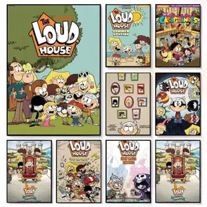 Anime Noisy Gia Đình Poster Không Khung Tranh Canvas Bắc Âu Trang Trí Phòng Trẻ Em