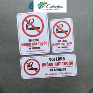 Biển Cấm Hút Thuốc - Biển Báo Không Hút Thuốc - Bảng Nhắc Nhở Cấm Hút Thuốc - Cảnh Báo Không Hút Thuốc.
