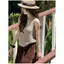 Thái Lan Đẹp Nhỏ Camisole Bên Trong Trận Đấu Nữ Mùa Hè Bên Ngoài Mặc Cổ Chữ V Tính Khí Ôm Vừa vặn Đáy