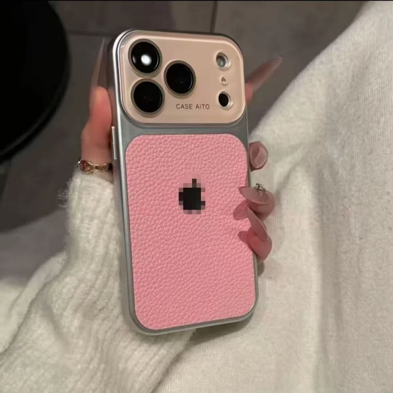Ốp Điện Thoại Họa Tiết Da Burgundy Sang Trọng Ngay Lập Tức 17 Burgundy Thích Hợp Cho iPhone 17 16 15 14 13 12 11 Pro Max Plus Ốp lưng