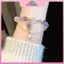 MYPANDA Phong Cách Trung Hoa Ánh Sáng Sang Trọng Thủy Tinh Tím Pha Lê Đính Hạt Vòng Tay Dành Cho Nữ sel Mặt Dây Chuyền Vòng Tay Ngọt Ngào Phù Hợp Với Cổ Tay Trang Sức.