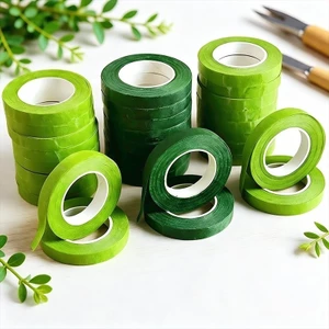 Băng Dính Sáp Quấn Cành Hoa DIY Xanh Đậm - 3/6 Cuộn Băng Keo Làm Thủ Công Bán Sỉ Lẻ Toàn Quốc