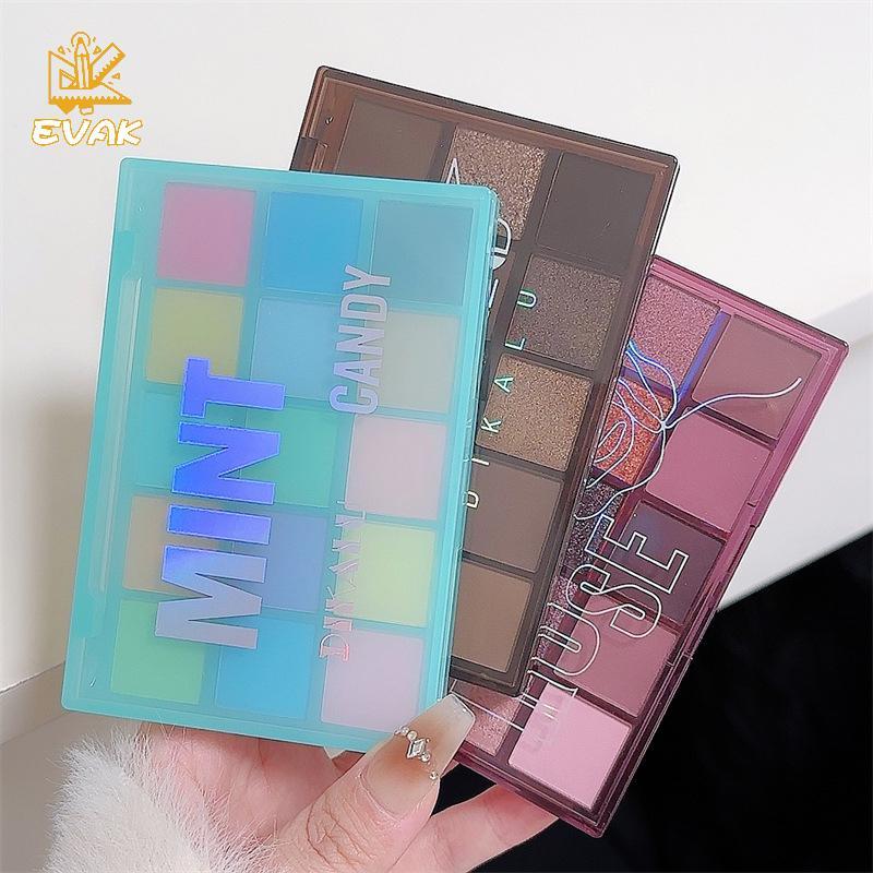 Bảng phấn mắt xanh 15 màu Alittlesetrtu với lớp hoàn thiện lấp lánh & mờ VN