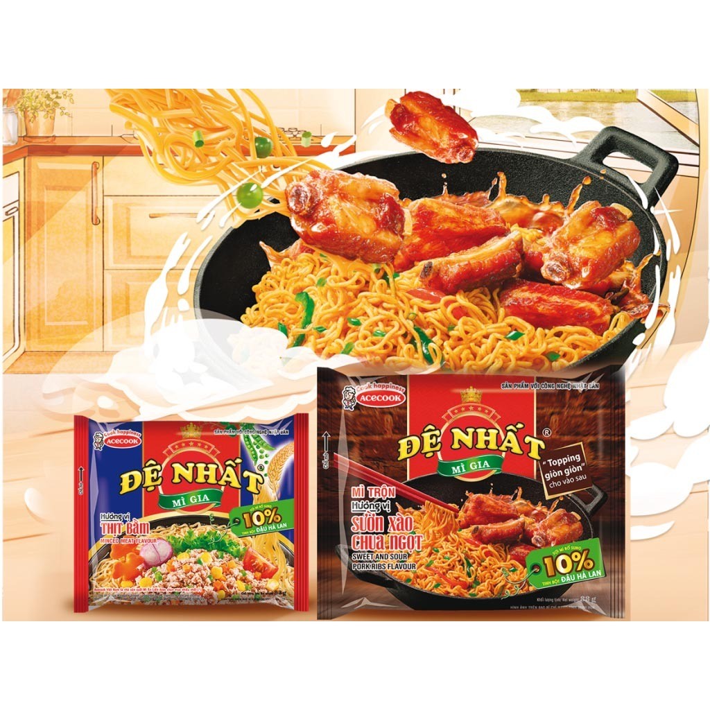 Thùng 30 gói mì Đệ Nhất thịt bằm 83g