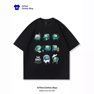 Phiêu Lưu Thời Gian Bé BMO Hàng Hóa Mùa Hè Rời Tay Ngắn Phiêu Lưu Thời Gian Anime Áo Thun Phiêu Lưu Thời Gian Học Sinh