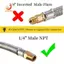 RV cho Bộ điều chỉnh hai tầng Ống propan 1 / 4 NPT, Đầu nối đuôi lợn bằng thép không gỉ 15 Inch- 2 gói