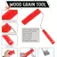 Bộ dụng cụ tạo hạt gỗ 11 chiếc, Dụng cụ vẽ tranh hạt gỗ 7 "Con lăn hạt gỗ giả để trang trí phòng tường