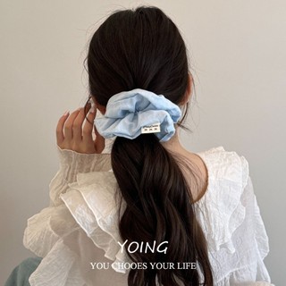 Yoing / Trắng Đơn Giản Phong Cách Hàn Quốc Nhẹ Nhàng Màu Kẹo Màu Trơn Ruột Lớn Tóc Màu Đơn Giản Phù Hợp Với Đuôi Ngựa Phụ Kiện Tóc Nữ