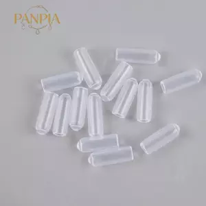 PNPIA- 200 CÁI Kích thước trung bình bên trong 3,5 mm Đầu cao su trong suốt cho cuối 4mm Kim loại s để bảo vệ khỏi bị tổn thương, đầu dây buộc tóc