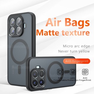 Ốp Lưng Cho Xiaomi 17T Pro 1 7 T 17T Pro Xiaomi17TPro Matte Skin Feel Trong Suốt Mờ TPU Ốp lưng Acrylic Từ Tính Với Áo Giáp Sạc Không Dây Ốp Lưng Chống Sốc