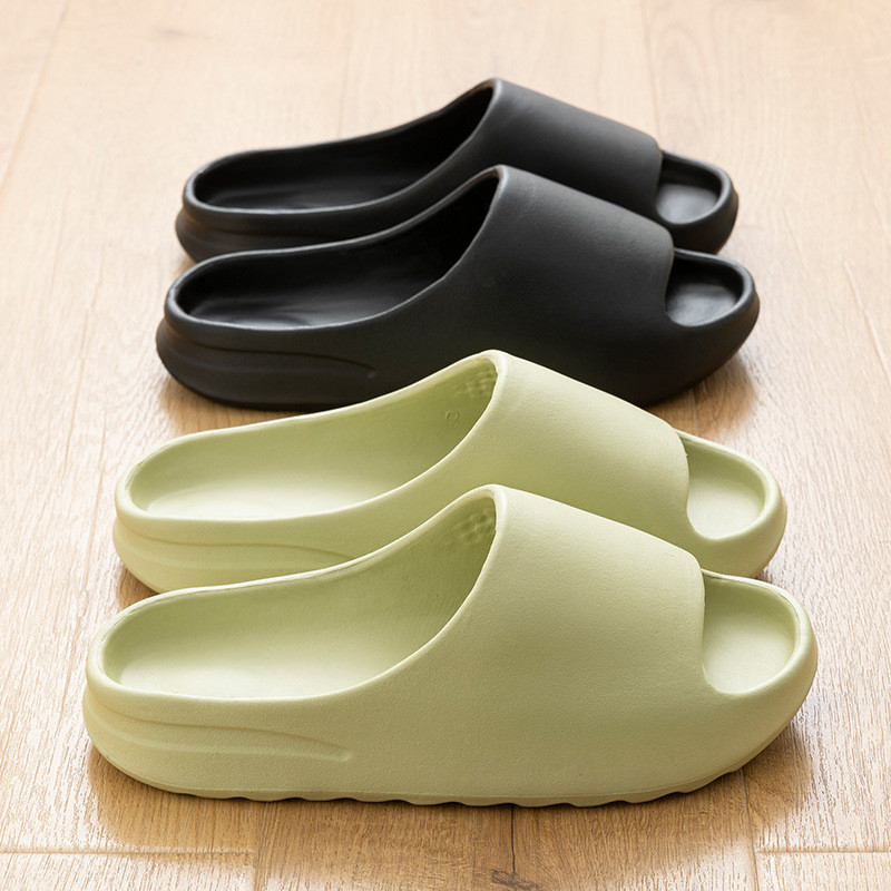 Dép Dừa EVA Chống Trơn Trượt Bước Vào Shit Feel Mùa Hè Thoáng Khí Flip-Flops Dày Đế Đôi Mặc Bên Ngoài yeezy Sandal Nam Nữ