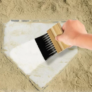 Bàn chải Umire Bàn chải tay cầm bằng gỗ nhỏ gọn Bàn chải đĩa thể thao Thiết bị di động Làm sạch nhanh cho Umpires