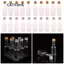 CATIYAHA 5 Cái Chai Nhựa, Mũ Bạc / Vàng Chai Rượu Bộ Chai Rượu Mini, Đồ Dùng Tiệc Nhỏ 60ml Chai Rượu