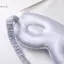 Mặt nạ ngủ bằng lụa bắt chước, Vỏ mắt hình tròn 3D không áp lực, Bịt mắt mềm để ngủ, Mặt nạ mắt ngủ bằng lụa sang trọng