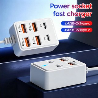 Ổ cắm điện đa cổng Elough PD30W Trạm sạc nhanh USB Hub Ổ cắm điện