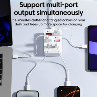 Ổ cắm điện đa cổng Elough PD30W Trạm sạc nhanh USB Hub Ổ cắm điện