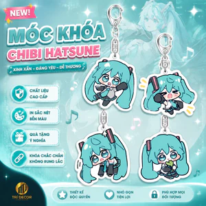55mm Acrylic Móc Khóa Miku Carton Anime Xung Quanh Túi Mặt Dây Chuyền Móc Chìa Khóa