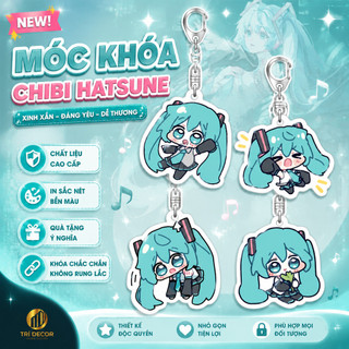 55mm Acrylic Móc Khóa Miku Carton Anime Xung Quanh Túi Mặt Dây Chuyền Móc Chìa Khóa