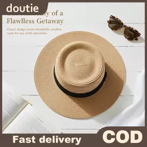 Doutie Mũ Rơm Vành Rộng Phong Cách Panama Chống Nắng UV Cho Nữ Mùa Hè Đi Biển Getaway Essential VN