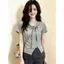 Phiên bản Hàn Quốc Phối ren cổ tròn chấm bi ngắn tay mùa hè 2026 Phong cách mới Ngọt ngào Slim-Fit Slimmer Look Thời trang hẹp @