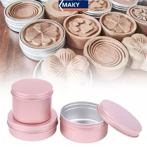 MAKY 5-180ml Lọ Kem Thiếc Mỹ Phẩm Son Dưỡng Môi Hộp Đựng Móng Tay Tẩy Trang Thủ Công Nồi Chai Có Thể Đổ Lại Vít Chủ Đề Trống Nến Hộp VN