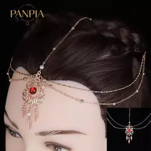 PNPIA- Thời Trang Vintage Hình Học Rỗng Hoa Đầu Dây Xích Băng Đô Quấn Tóc Cô Dâu Phụ Kiện Tóc Nữ Lớp sel Dự Tiệc Đồ Trang Trí