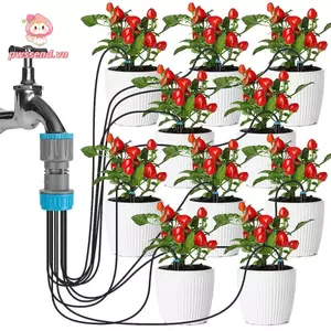 Bộ tưới cây tự động PWSSEND cho chậu hoa, hệ thống tưới tiết kiệm nước 10 đầu phun nhỏ giọt