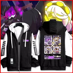 YB1 Sát Nhân Máy Bay Không Người Lái Uzi anime Dây Kéo Áo Khoác Áo Unisex Top Vải BY1
