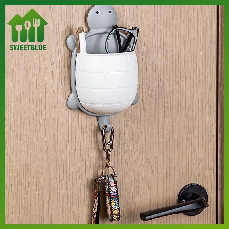 SWEET 1PC Giá đỡ bàn chải đánh răng dễ thương Giá đỡ kem đánh răng treo tường Hình con rùa Giá đỡ dao cạo nhà tổ chức Lưu trữ phòng tắm Màu xanh lá cây n