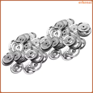 100 Chiếc Đơn Tambourine Chuông Sắt Không Gỉ Bộ Gõ Trống chũm chọe Cho Đảng Snare Tambourine erkenai