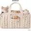 BRABRAA Baby Tã Sắp Xếp, Giỏ Đựng Đồ Cho Trẻ Sơ Sinh Di Động Dung Tích Lớn, Đa Năng Hoa Sơ Sinh Essentials Túi Bảo Quản Tã Cho Bé Du Lịch Ngoài Trời