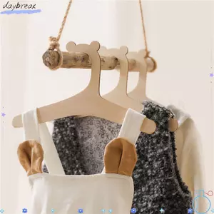 DAYBREAK 5 Chiếc Quần Móc Treo Gấu Dễ Thương Móc Gỗ Tiện Lợi Trang Trí Phòng Bé Túi Móc Treo