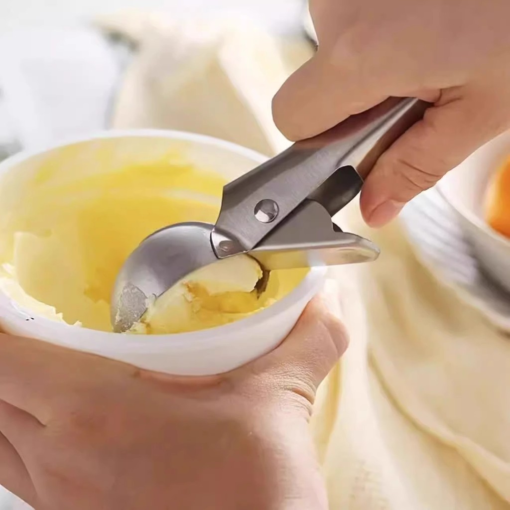 Kem Popsicle Scoop Quả Bóng Muỗng, Thìa Dưa Hấu Bằng Thép Không Gỉ Khuôn Làm Kem