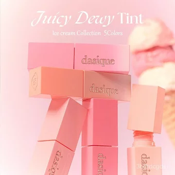 Nhập khẩu từ Hàn Quốc DASIQUE Son bóng Juice Mirror Nước trong và không bị phai màu hay dính vào cốc.
