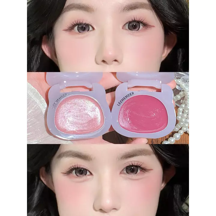 LEEMBER LEEMBER Rượu Vang Đỏ Lip Cheek Kem Đa Năng Son Môi Kem Blush Xám Hồng Hồng Màu Cà Phê Mới Y05Y06