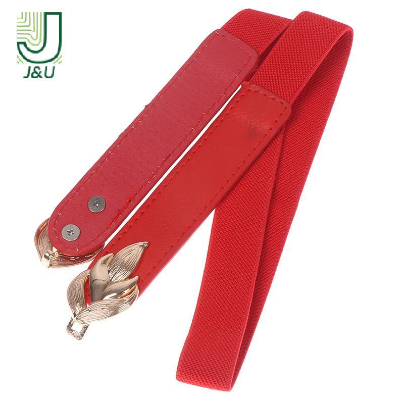 [J & U-T] Thắt lưng thời trang nữ N Thắt lưng co giãn Dây thắt lưng Bule mỏng