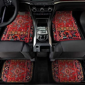 Thảm trải sàn ô tô phong cách Bohemian Retro Bộ bốn mảnh Thảm trải sàn chống bụi bẩn Thảm lót chân
