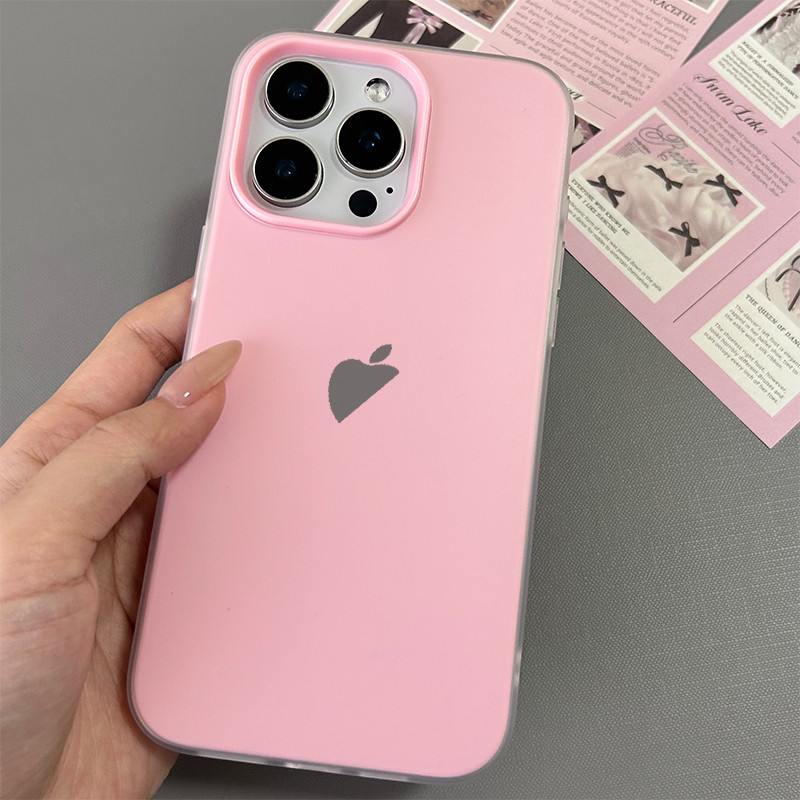 Ốp điện thoại cho iPhone 17/16 Pro Max 15/14/13/12/11; Họa tiết nơ và trái tim cười