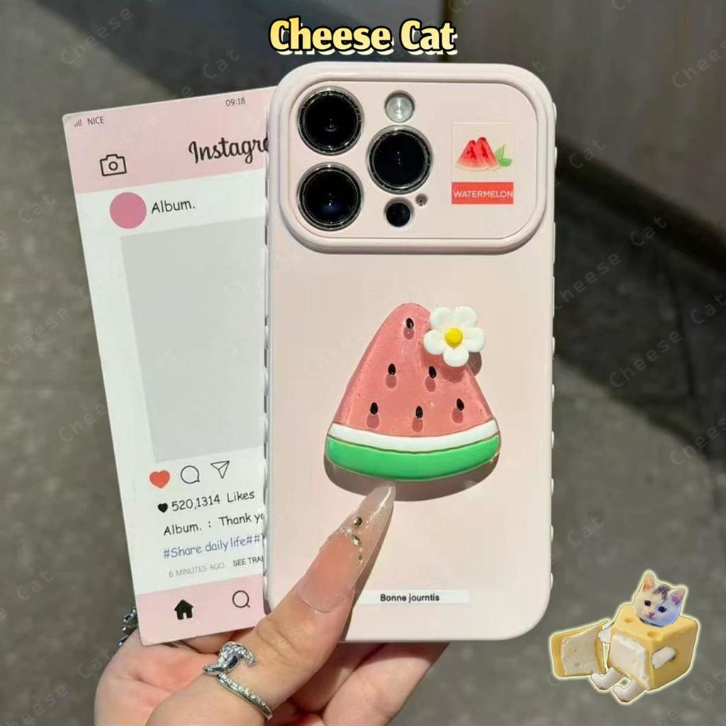 Ốp Điện Thoại Trái Cây Nhiệt Đới Dưa Hấu Đào Dứa Cho iPhone 17 Pro Max 11 12 13 14 15 16 Plus