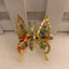 YICA 4 Kẹp Tóc Bướm, Kim Cương Giả Đính Hạt Bướm Tóc Barrette, Cánh Rỗng Vàng Hợp Kim Bạc Bướm Kẹp Tóc Bé Gái Trang Trí Tóc